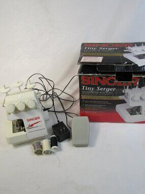Singer Tiny Serger Overedging Sewing Machine TS380 PLUS W/Box USED